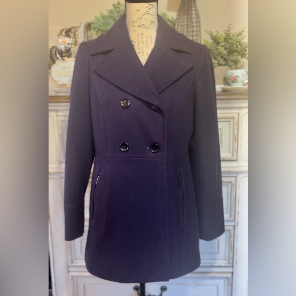 🖤 GREAT PRICE! Michael Kors lined peacoat, women’s petite medium-see vid…